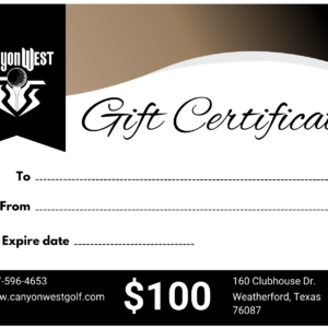 100 gift certificate