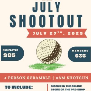 Summer Shootout Golf Tournament - July 27, 2025